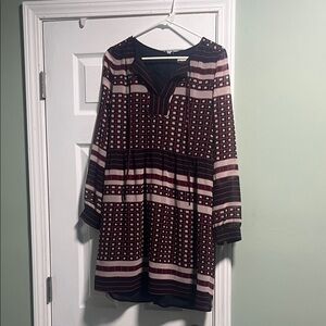 Black and Red Patterned Dress